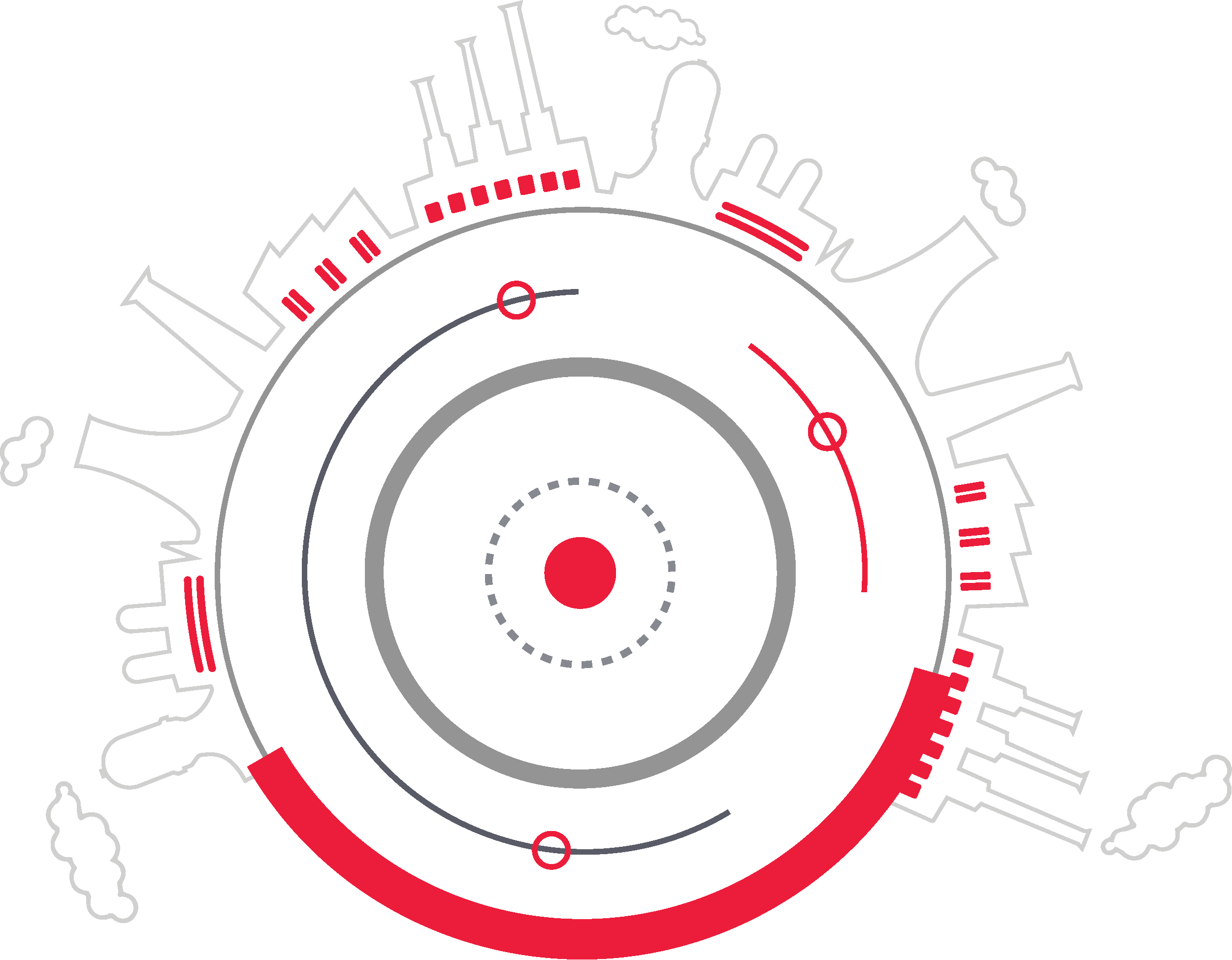OT Cyber Range — industrial process radar visualization